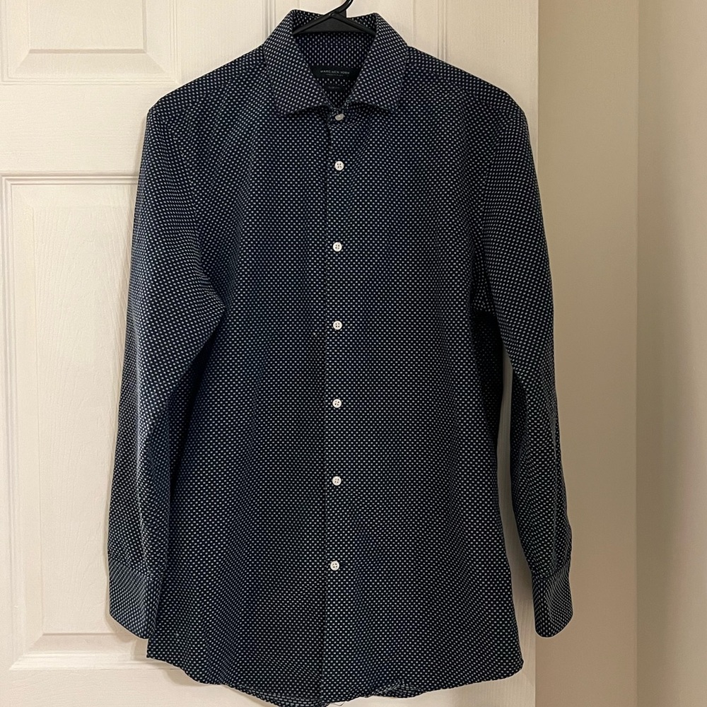 Marc New York Blue Slim Fit Dress Shirt | 32/33